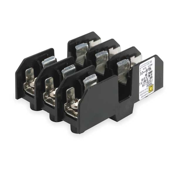 Square D Open Fuse Block, M UL Class, 3 Poles, 600V AC/DC Volt Rating - 9080FB3611M