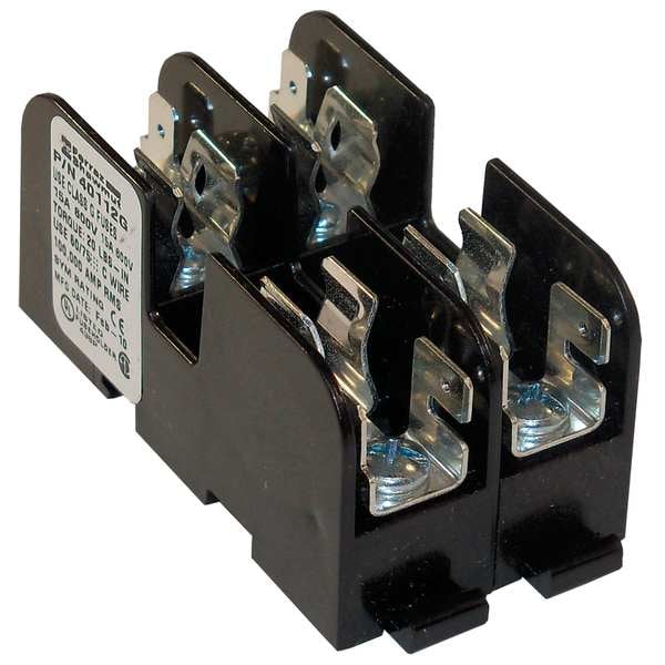 Mersen Open Fuse Block, G UL Class, 2 Poles, 0 to 15A Amp Range, 600V AC/DC Volt Rating - 40112G