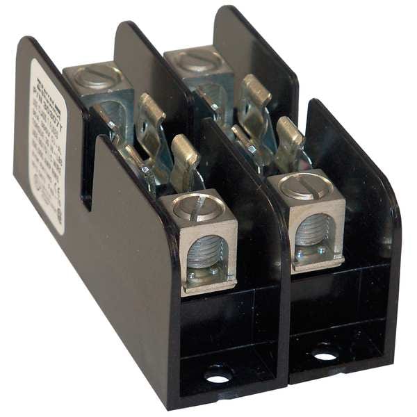 Mersen Open Fuse Block, T UL Class, 2 Poles, 0 to 30A Amp Range, 300V AC/DC Volt Rating - 30307T