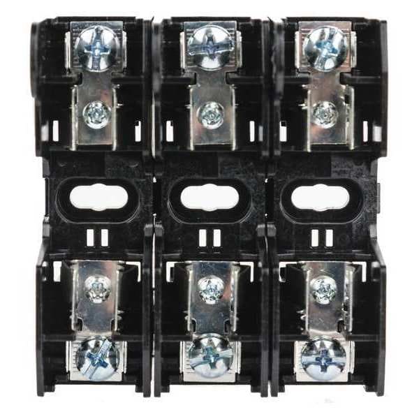 Eaton Bussmann Open Fuse Block, H; K5 UL Class, 3 Poles, 0 to 30A Amp Range, 600V AC/DC Volt Rating - HM60030-3CR
