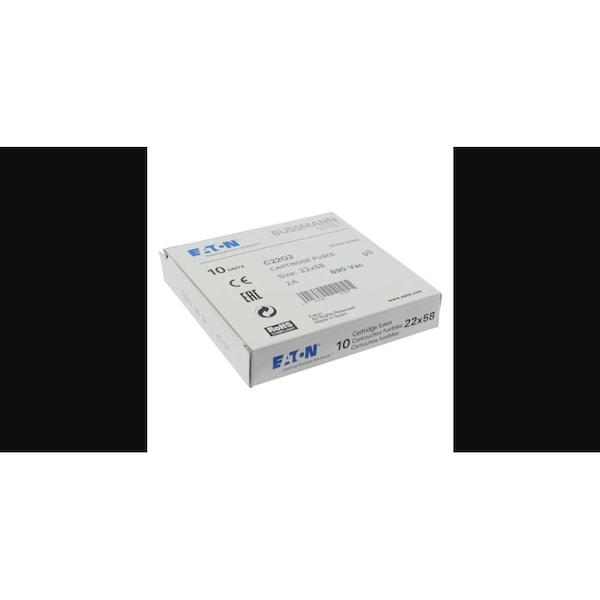 Eaton Bussmann Midget Fuse, C22 Series, 2A, 690V AC, Non-Indicating, 120kA - C22G2