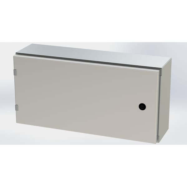 Saginaw Control & Engineering 316 Stainless Steel Electrical Enclosures, 12 in H, 6 in D, 24 in W, NEMA 3R, 4, 4X, 12, 13, Hinged - SCE-12EL2406SS6LP