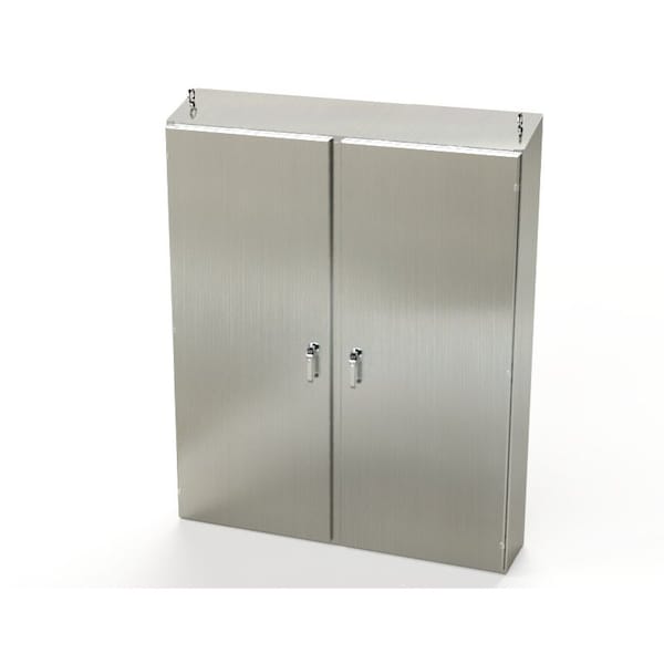 Saginaw Control & Engineering 304 Stainless Steel Electrical Enclosures, 72 in H, 12 in D, 60 in W, NEMA 3R, 4, 4X, 12, 13 - SCE-72EL6012SSST