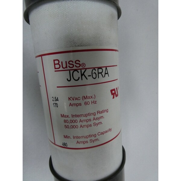 Eaton Bussmann Medium-Voltage Fuse, JCK Series, 170A, Fast-Acting, 2540V AC - JCK-6RA