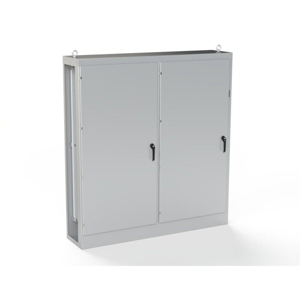 Saginaw Control & Engineering Carbon Steel Electrical Enclosures, 84 in H, 18 in D, 77-3/4 in W, NEMA 3R, 12, 13, Hinged - SCE-MOD84X7818