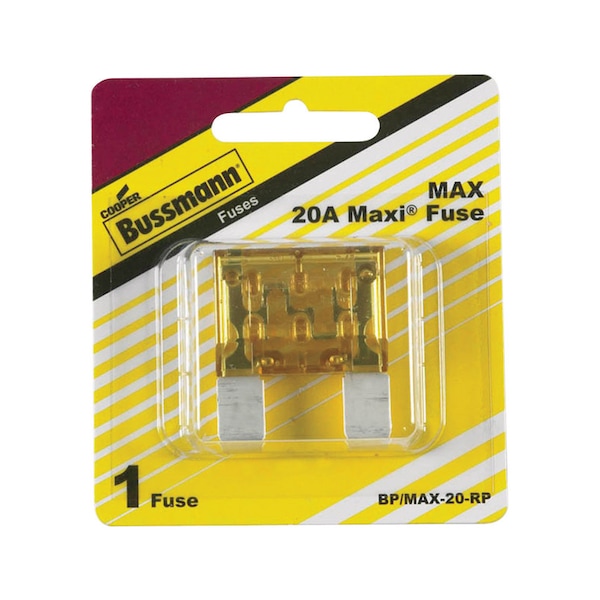 Eaton Bussmann Automotive Fuse, MAX Series, 20A, 32V DC, Non-Indicating - BP/MAX-20-RP