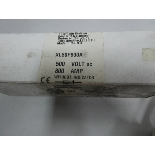 Eaton Bussmann Automotive Fuse, 800A, Not Rated - XL50F800A