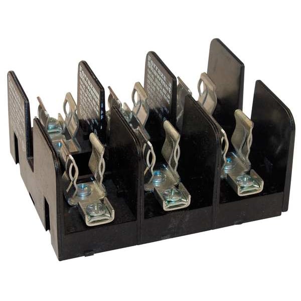 Mersen Open Fuse Block, J UL Class, 3 Poles, 0 to 30A Amp Range, 600V AC/DC Volt Rating - 60323J