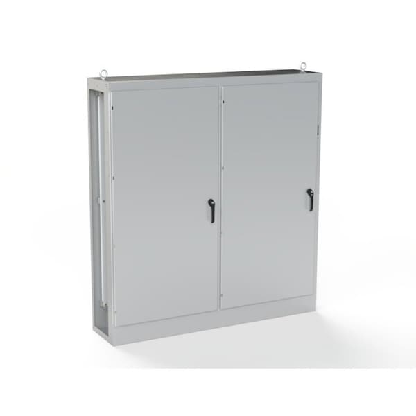 Saginaw Control & Engineering Carbon Steel Electrical Enclosures, 84 in H, 18 in D, 77-3/4 in W, NEMA 3R, 12, 13, Hinged - SCE-MOD84X7818G