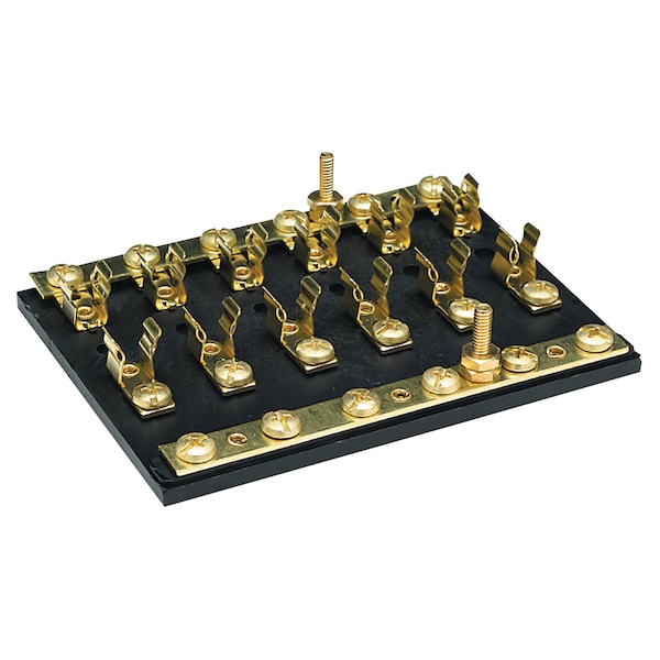 Seachoice Fuse and Terminal Block, 6 Gang, 4-1/2" L x 3-1/4" W x 7/8" H - 13441