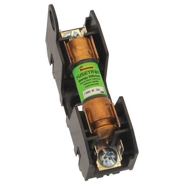 Eaton Bussmann Open Fuse Block, H; K5 UL Class, 1 Poles, 0 to 30A Amp Range, 250V AC/DC Volt Rating - HM25030-1QR