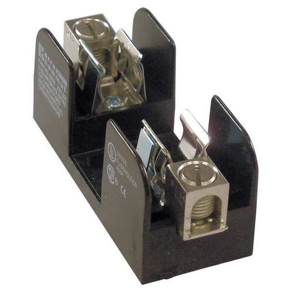 Mersen Open Fuse Block, R UL Class, 1 Poles, 0 to 30A Amp Range, 250V AC/DC Volt Rating - 20356R