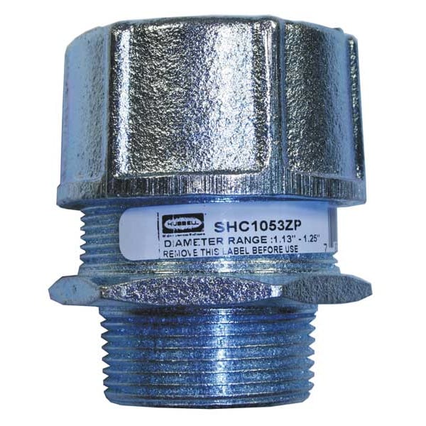 Hubbell Wiring Device-Kellems Liquid Tight Connector, 1-1/4 in, Straight - SHC1053ZP