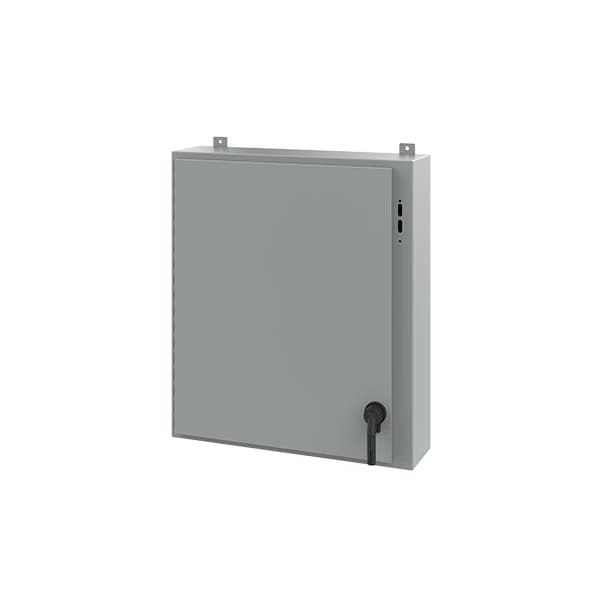 Nvent Hoffman Steel Electrical Enclosures, 36 in H, 8 in D, 31.38 in W, NEMA 12, Hinged - A36SA3208LPPL