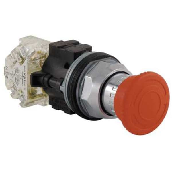 Schneider Electric Botón Pulsador No Iluminado, 30 mm, 1NA/1NC, Rojo - 9001KR16H13