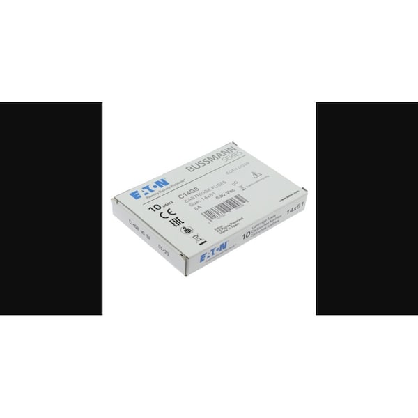 Eaton Bussmann Midget Fuse, C14 Series, 8A, 690V AC, Non-Indicating, 120kA - C14G8