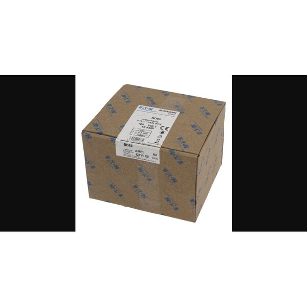 Eaton Bussmann Midget Fuse, 63A, 500V AC, Non-Indicating, 80kA at 500V AC - BD63