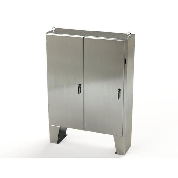 Saginaw Control & Engineering 304 Stainless Steel Electrical Enclosures, 72 in H, 18 in D, 61 in W, NEMA 3R, 4, 4X, 12, 13 - SCE-72XEL6118SSLP