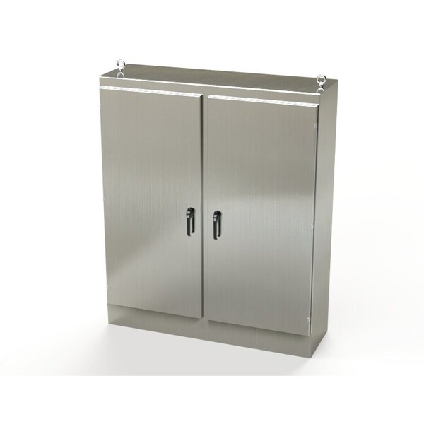 Saginaw Control & Engineering 316 Stainless Steel Electrical Enclosures, 72 in H, 18 in D, 60 in W, NEMA 3R, 4, 4X, 12, 13 - SCE-72EL6018SS6FSD