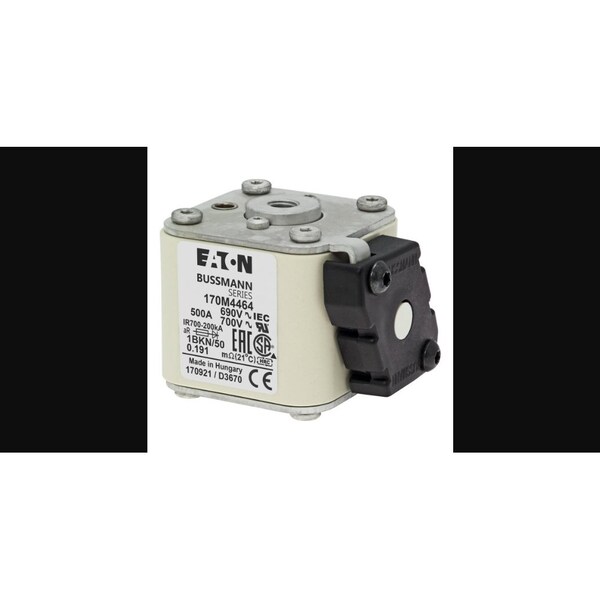 Eaton Bussmann Ceramic Fuse, Very Fast-Acting, 500A, 690V AC, 200kA - 170M4464
