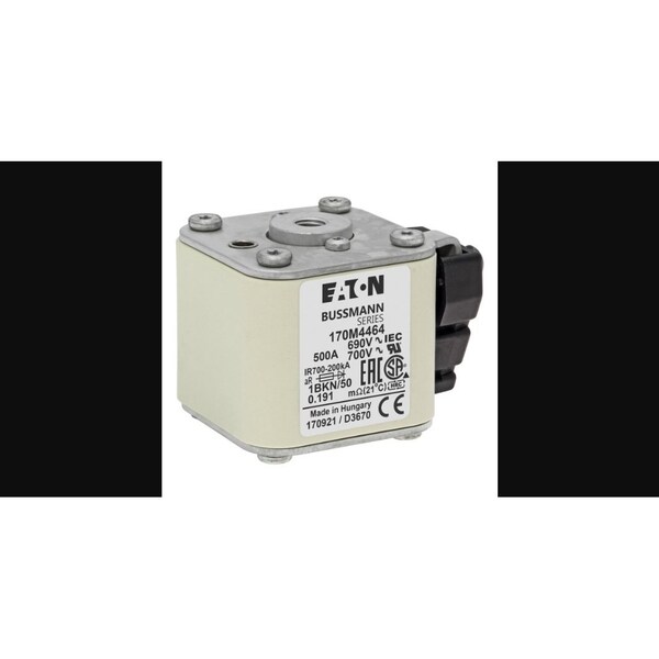 Eaton Bussmann Ceramic Fuse, Very Fast-Acting, 500A, 690V AC, 200kA - 170M4464