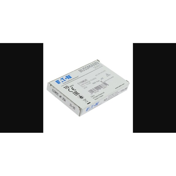 Eaton Bussmann Ceramic Fuse, 25A, 400V AC, 120kA at 400V AC - C10M25
