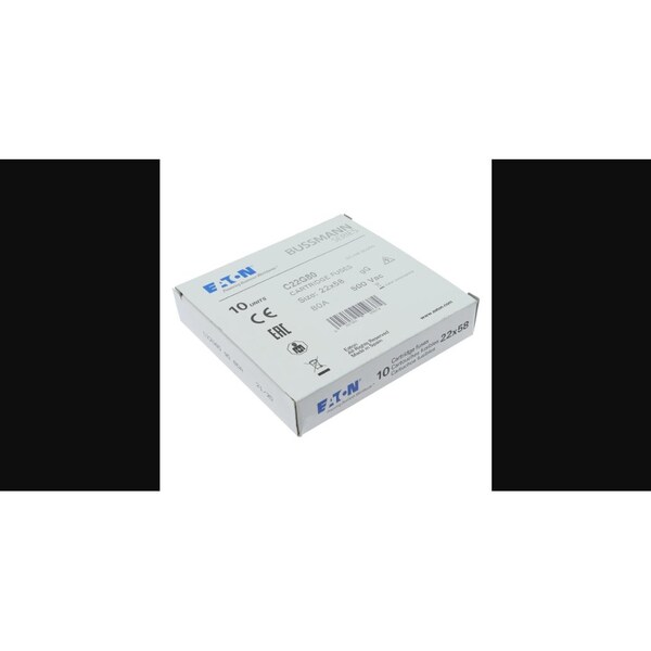 Eaton Bussmann Ceramic Fuse, 80A, 500V AC, 120kA at 500V AC - C22G80