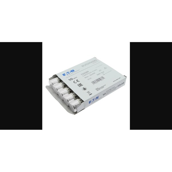 Eaton Bussmann Ceramic Fuse, 80A, 500V AC, 120kA at 500V AC - C22G80