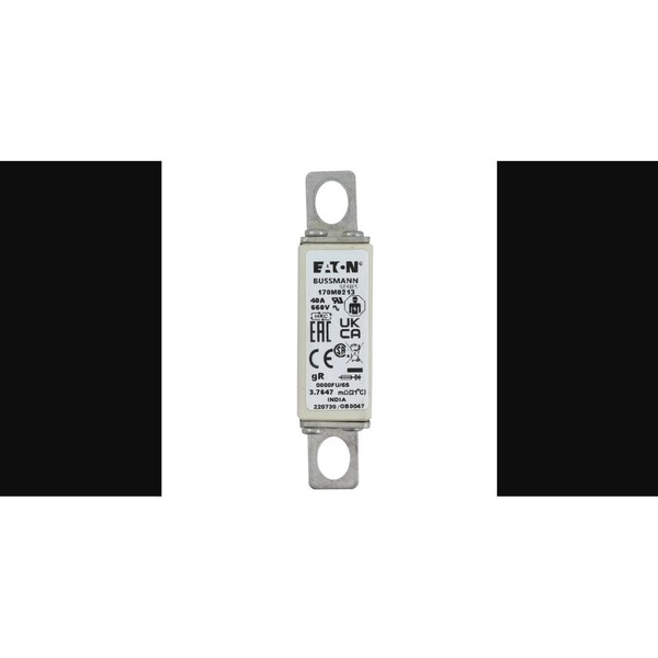 Eaton Bussmann Ceramic Fuse, Very Fast-Acting, 40A, 660V AC, 200kA - 170M0213