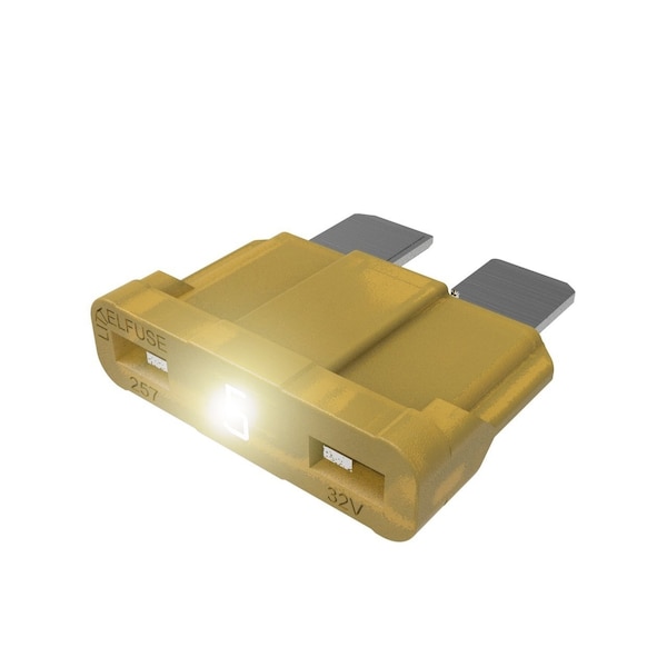 Littelfuse Fuse, Ato Std And Smart Glow Blade, Tan, 5A, Carded - 0ATO005.VP