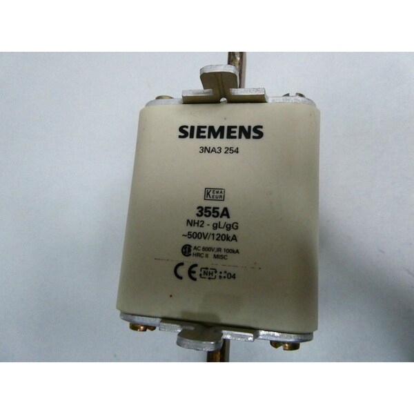 Siemens Automotive Fuse, 355A, 440V DC - 3NA3 254