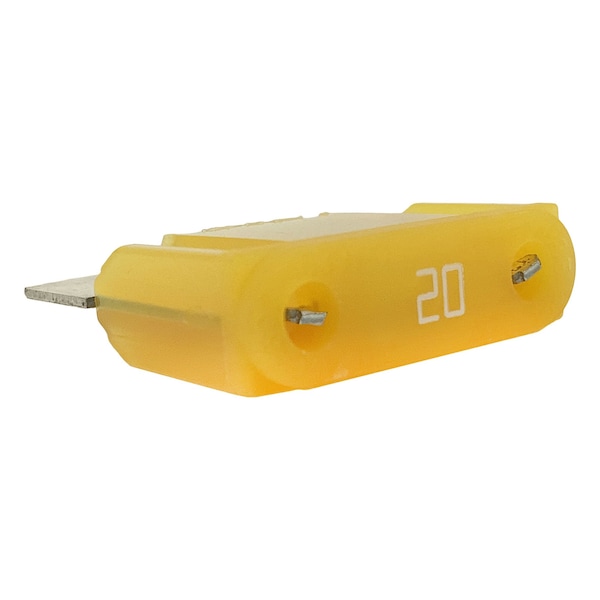 Littelfuse Fuse, Maxi Std And Smart Glow Blade, Yellow, 20A, Carded - 0MAX020.XP
