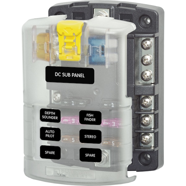 Blue Sea Systems Open Fuse Block, 30 to 100A Amp Range, 32V DC Volt Rating - 5025-BSS