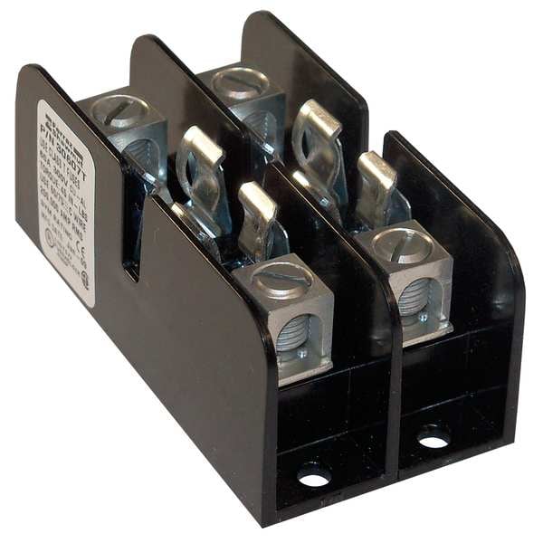 Mersen Open Fuse Block, T UL Class, 2 Poles, 31 to 60A Amp Range, 300V AC/DC Volt Rating - 30607T