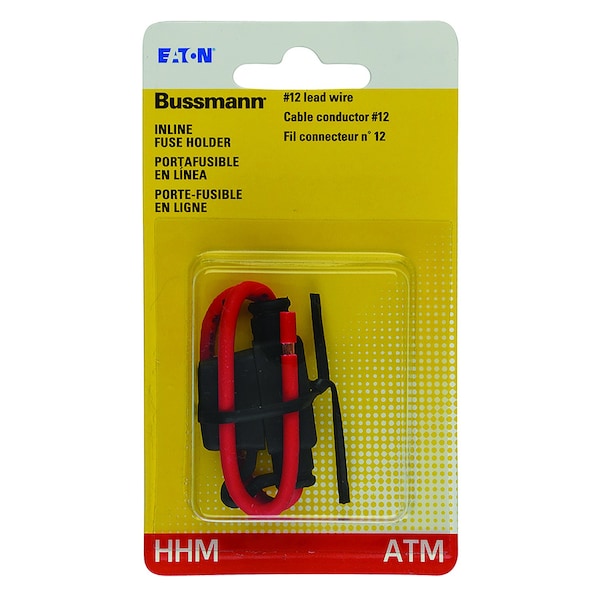 Eaton Bussmann Fuse Holder, 32V AC/DC Volt Rating, Wire Leads, Blade Fuse Fuse Type - BP/HHM-RP