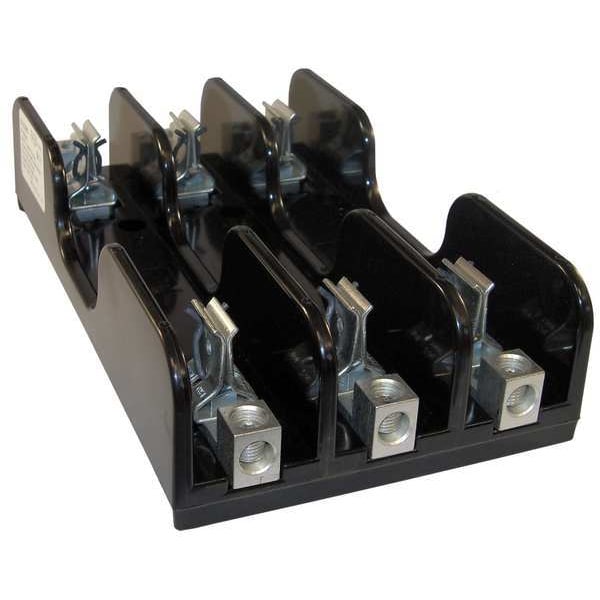 Mersen Open Fuse Block, R UL Class, 3 Poles, 61 to 100A Amp Range, 600V AC/DC Volt Rating - 61038R