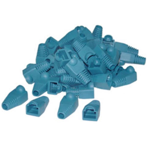 Cable Wholesale RJ45 Strain Relief Boots- Blue, 50PK - SR-8P8C-BL