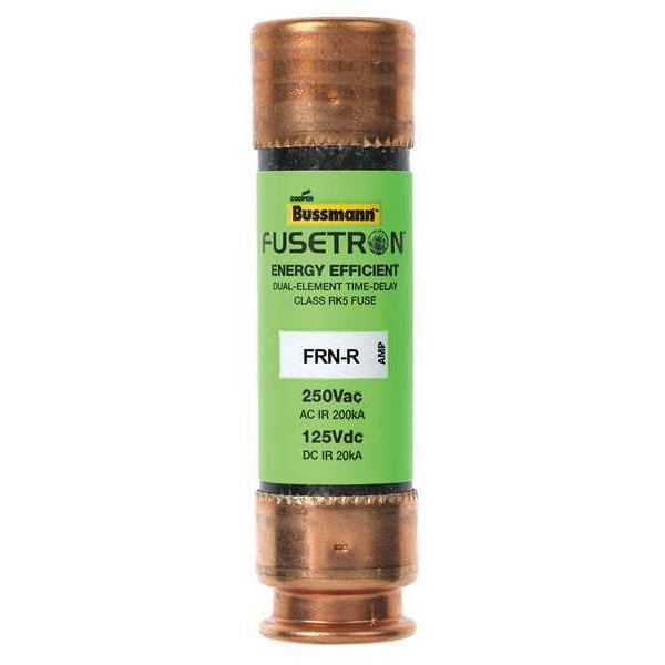 Eaton Bussmann UL Class Fuse, RK5 Class, FRN-R Series, Time-Delay, 60A, 250V AC, Non-Indicating - FRN-R-60