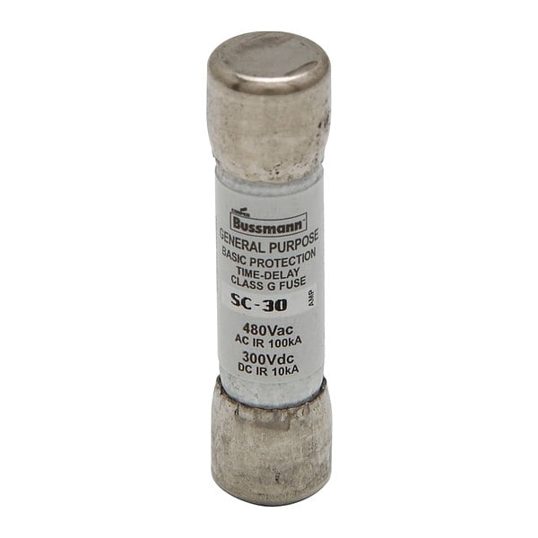 Eaton Bussmann UL Class Fuse, G Class, SC Series, Time-Delay, 30A, 480V AC, Non-Indicating - SC-30