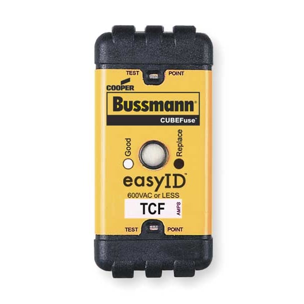 Eaton Bussmann Plug Fuse, TCF Series, Time-Delay, 70A, 600V AC, Indicating, 300kA at 600V AC, 100kA at 300V DC - TCF70