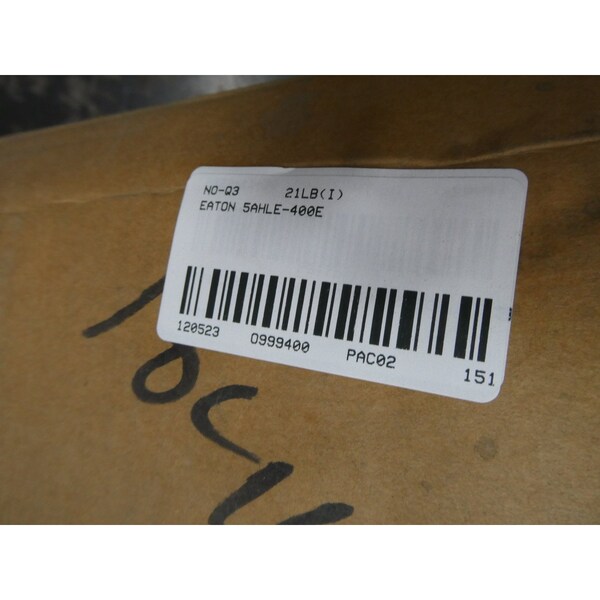 Eaton UL Class Fuse, AHLE Series, Very Fast-Acting, 400A, 4.8kV AC - 5AHLE-400E