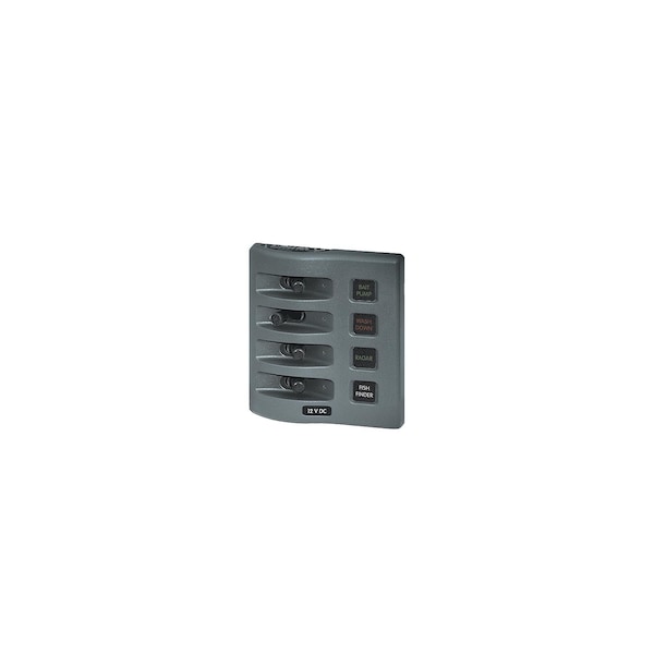 Blue Sea Systems Blue Sea Weather Deck Fuse Panel 4 Pos Gray - 4304