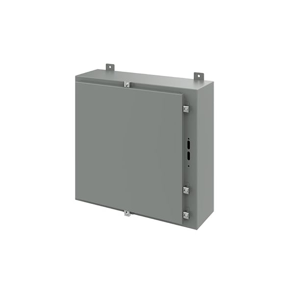 Nvent Hoffman Mild Steel Electrical Enclosures, 24 in H, 8 in D, 25.38 in W, NEMA 4, Hinged - A24HS2508LP