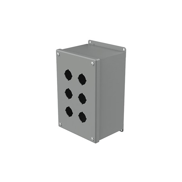 Nvent Hoffman Mild Steel Electrical Enclosures, 9-1/2 in H, 4-3/4 in D, 6-1/4 in W, NEMA 12, Screw On - E6PBX