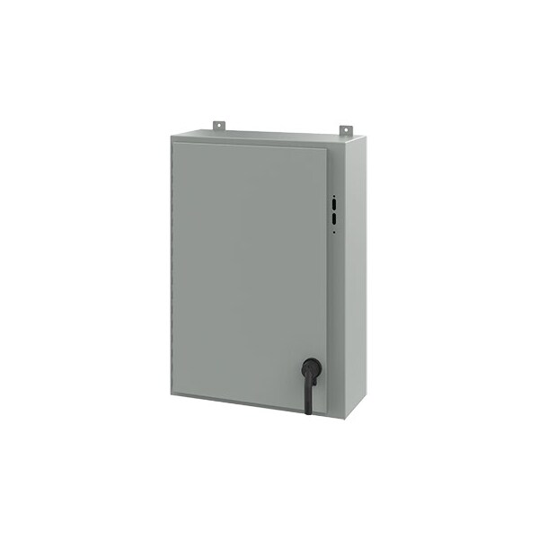 Nvent Hoffman Steel Electrical Enclosures, 36 in H, 10 in D, 25.38 in W, NEMA 12, Hinged - A36SA2610LPPL