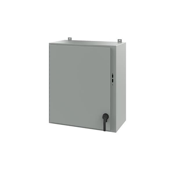 Nvent Hoffman Steel Electrical Enclosures, 36 in H, 16 in D, 31.38 in W, NEMA 12, Hinged - A36SA3216LPPL