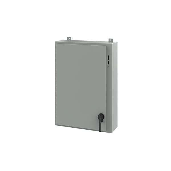 Nvent Hoffman Steel Electrical Enclosures, 36 in H, 8 in D, 25.38 in W, NEMA 12, Hinged - A36SA2608LPPL