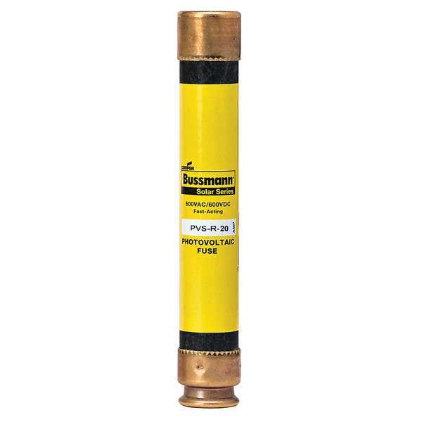 Eaton Bussmann Solar Fuse, PVS-R Series, 20A, Fast-Acting, 600V AC, Cylindrical - PVS-R-20