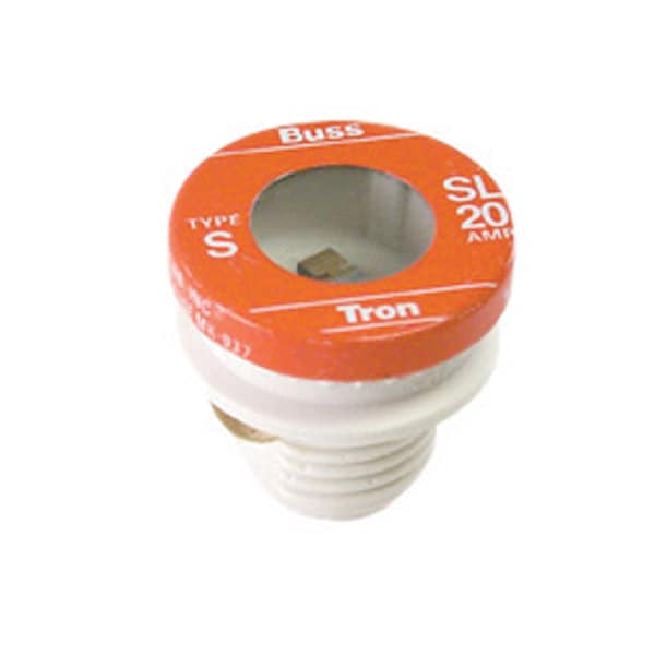 Eaton Bussmann Plug Fuse, SL Series, Time-Delay, 20A, 125V AC, Indicating, 10kA at 125V AC - SL-20PK4