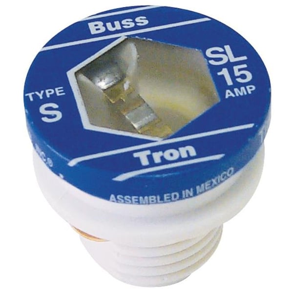 Eaton Bussmann Bussmann - Cooper SL-15PK4 4 Count 15 Amp Time Delay Plug Fuses - SL-15PK4
